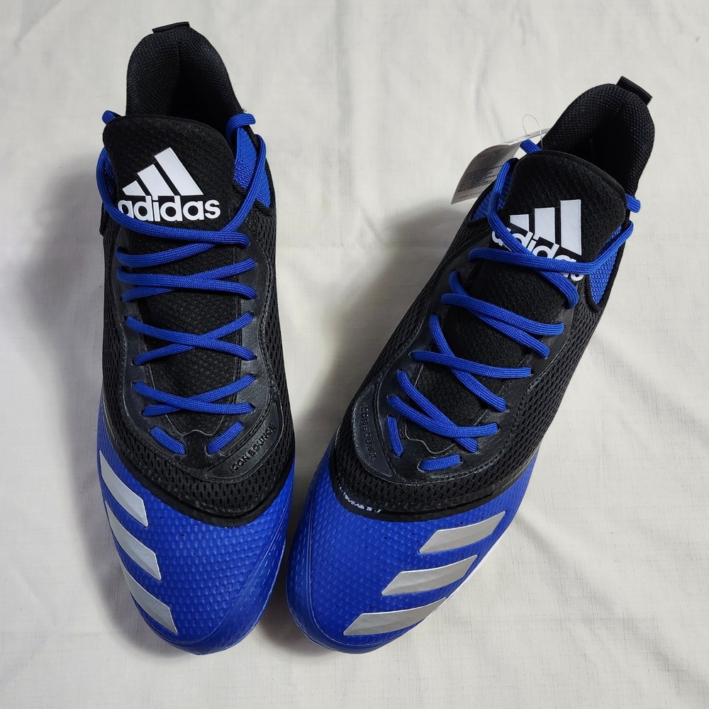 Adidas Men's Icon V Bounce Cleats Baseball Shoe Blue/Black SZ 16 NEW